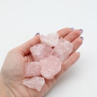 Deko Chips Rosenquarz roh, 1 KG Packung