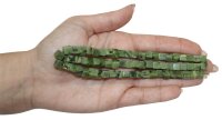Strang Jade grün Würfel 6 mm, 40 cm
