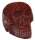 Totenkopf aus  rotem Jaspis, 3,8 KG