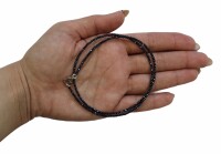 Kette Spinell mit Silberstaub 2 mm, facettiert, 45 cm