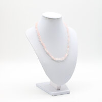 Kette Rosenquarz, Linsenform, 8-10mm / 45 cm