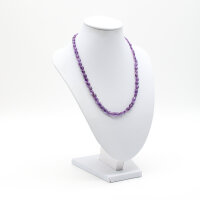 Kette Amethyst, Linsenform, 8 mm / 45 cm