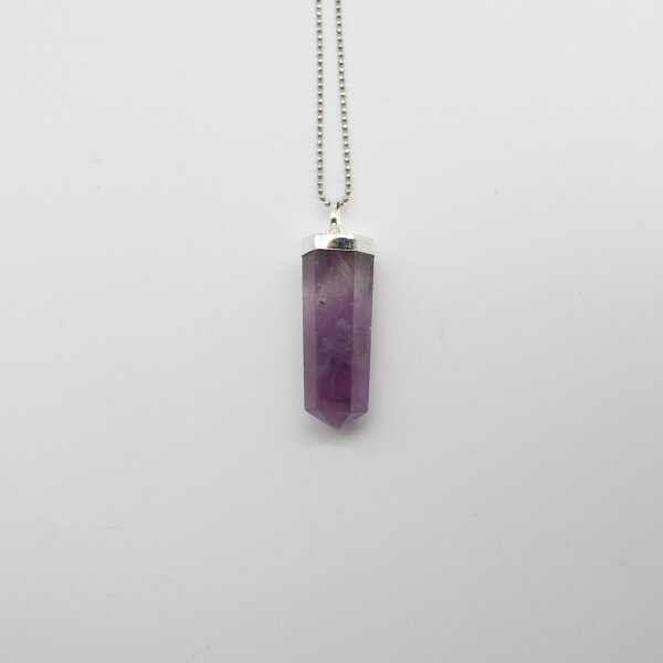 Anhänger Amethyst Spitze, 925er Silber gefasst