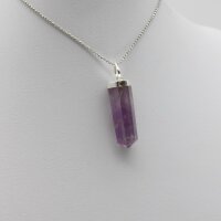 Anhänger Amethyst Spitze, 925er Silber gefasst