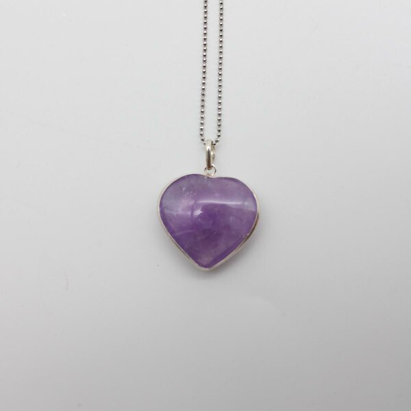 Anhänger Amethyst Herz, Silber gef.