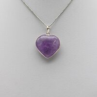 Anhänger Amethyst Herz, Silber gef.