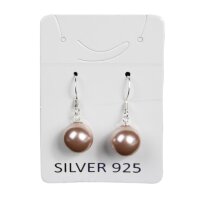 Ohrhänger Muschelkern rose, 925er Silber