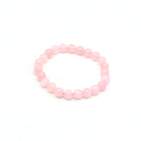Armband Rosenquarz Kugeln 8 mm