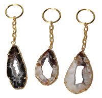 Schlüsselanhänger Scheibe Achatgeode