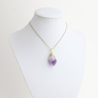 Anhänger Amethyst Spitze roh,goldfarben galvanisiert