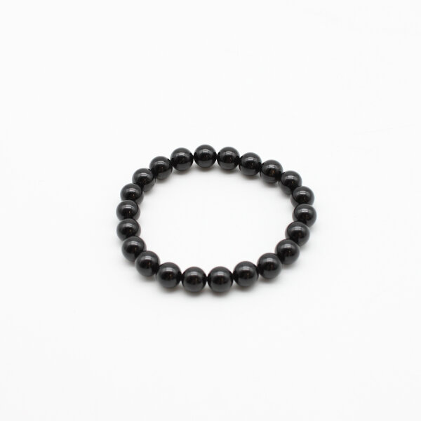Armband Turmalin schwarz Kugeln 8 mm