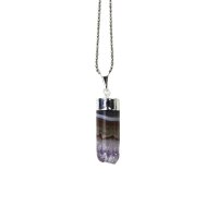 Anhänger Amethyst Druse poliert in Zylinderform, versilbert