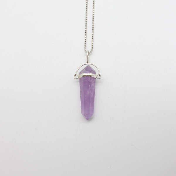 Anhänger Amethyst Doppelspitze, 925er Silber gef.