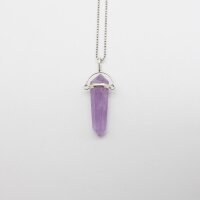 Anhänger Amethyst Doppelspitze, 925er Silber gef.