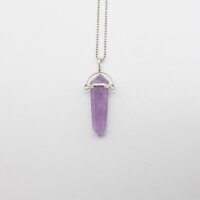 Anhänger Amethyst Doppelspitze, 925er Silber gef.