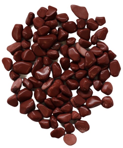 Trommelstein roter Jaspis mini, 0,5 KG