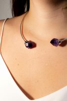 Halsspange Silber galvanisiert mit Amethyst Spitze