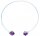 Halsspange Silber galvanisiert mit Amethyst Spitze