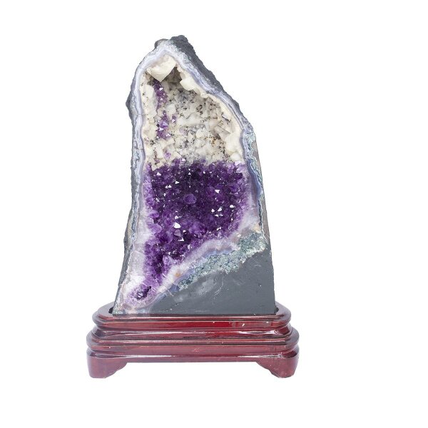Ameythst Geode auf Holzsocke Qual. I, 11,04 KG