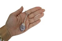 Schlüsselanhänger Amethyst Spitze, silberf. galvanisiert