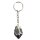 Schlüsselanhänger Amethyst Spitze, silberf. galvanisiert