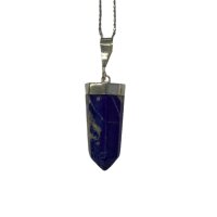 Anhänger Lapis Lazuli Spitze, 925er Silber gefasst