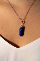 Anhänger Lapis Lazuli Spitzei, 925er Silber gef.