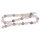 Strang Bergkristall und Amethyst Kugeln 8 mm, facettiert.