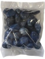 Trommelsteine Achat blau, gefärbt, 1 KG Packung