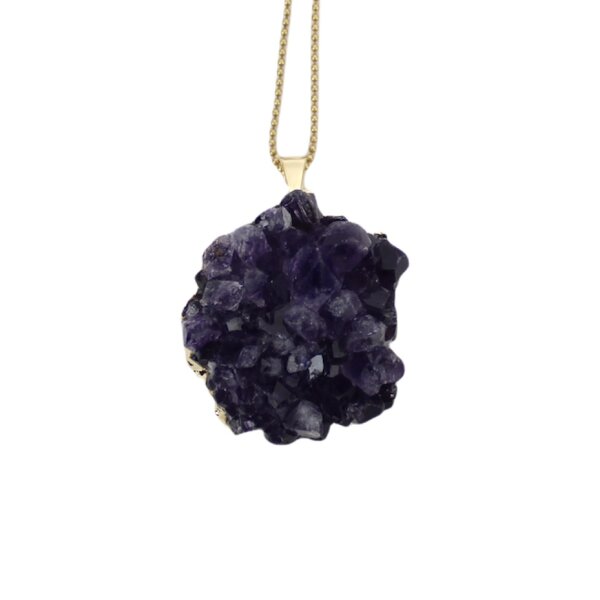 Anhänger Amethystdruse, Gold galvanisiert