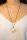 Kette Perlmutt mit Muschelanhänger oval, 1 Perle und Band