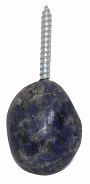 Trommelstein Sodalithquarz mit Schraube