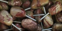 Trommelstein Jaspis mit Schraube