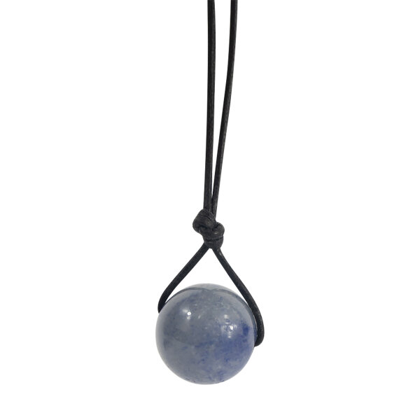 Kugeln 20 mm gebohrt, Blauquarz 1 Stück