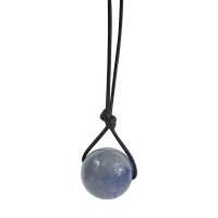 Kugeln 20 mm gebohrt, Blauquarz 1 Stück
