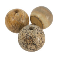Kugeln 20 mm gebohrt, Landschaftsjaspis 3 Stück