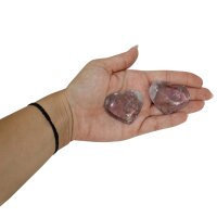 Herzen Amethyst, 2er Set, leicht lila