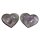 Herzen Amethyst, 2er Set, leicht lila