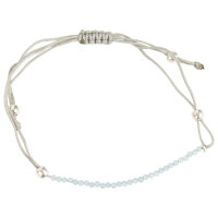 Pullstring Armband Blau-Topas, 2 mm, facettiert