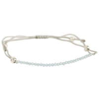 Pullstring Armband Blau-Topas, 2 mm, facettiert
