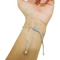 Pullstring Armband Blau-Topas, 2 mm, facettiert