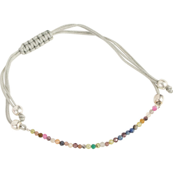 Pullstring Armband Multi-Mix, 2 mm, facettiert