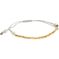 Pullstring Armband Hematin goldfarben, 2 mm, facettiert