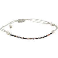 Pullstring Armband Turmalin mix 2 mm, facettiert