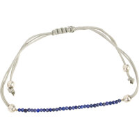 Pullstring Armband Lapis Lazuli 2 mm, facettiert