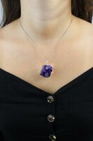 Anhänger Amethystdruse, Silber galvanisiert, klein