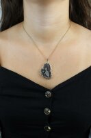 Anhänger Amethyst Stalaktiten/Rosetten klein, Gold galvanisiert
