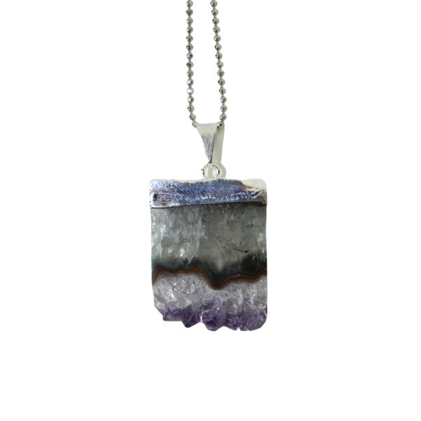 Anhänger Amethyst Scheibe, Silber gavalnisiert