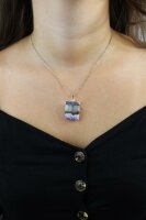 Anhänger Amethyst Scheibe, Silber gavalnisiert