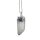 Anhänger Bergkristall Spitze mit lila / dunklem Achat, Silber galvanisiert